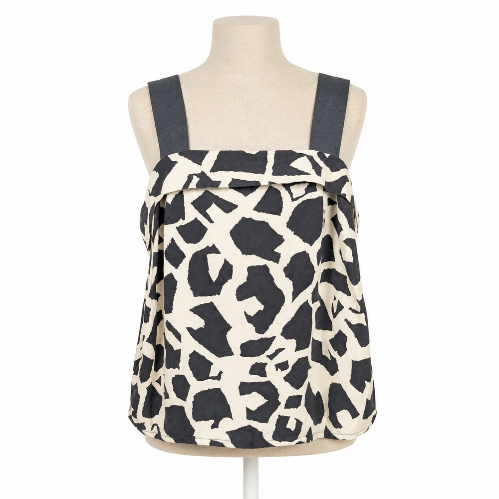 Vintage Y2K 100% Silk Giraffe Print Camis Top 10 Indie Sleaze Luxury Maximalist